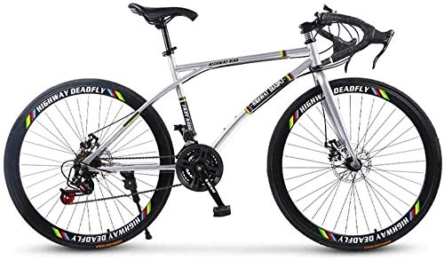 Road Bike : BXWT Titanium silver 26 Inch 24-Speed Mountain Bike Bicycle Adult Student Outdoors Sport Cycling Road Bikes Exercise Bikes Hardtail Mountain Bikes，High Carbon Steel Frame，Men's And Women Adult-Only