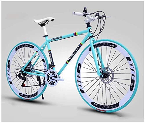 Road Bike : C αγάπη Ζ Men's And Women's Road Bicycles, 26-Inch Bikes, Adult-Only, High Carbon Steel Frame, Road Bicycle Racing, Wheeled Double Disc Brake Bicycles / 27 speed 60 knife