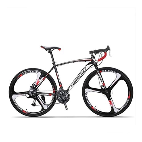 Road Bike : Carbon steel frame 700C wheel 21 / 27 speed disc brake road bike outdoor sport cycling bicicletas racing bicycle (Color : 9, Number of speeds : 21)