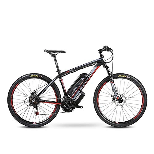 Road Bike : CCDD Electric Mountain BikeElectric Power Bicycle 21 Speed Disc Brake 27.5 Inch 26 Inch 36V10Ah ZBL18650lithium Battery Rear Drive Mountain Bike Bicycle, Blackred-26 x17