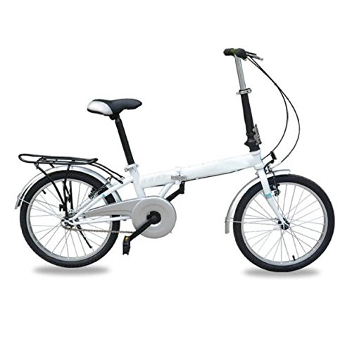 Road Bike : Charging Folding Bike 20-inch Folding Bike Bicycle Cycling Bike Mini Student Bicycle Gift Car, White-20in