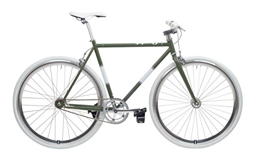 Road Bike : Cheetah Unisex 3.0 Fixed Gear Bicycle, Olive Green, Size 59