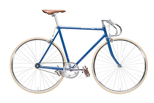 Road Bike : Cheetah Unisex Prey Fixed Gear Bicycle, Blue, Size 59