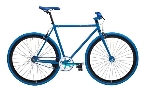 Road Bike : CHEETAH Unisex's 3.0 Fixed Gear Bicycle, Matt Blue, Size 54