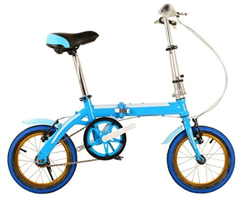 Road Bike : Children Bicycle 14 Inch Folding Car With Light Color With Folding Bike Bicycle Cycling Mountain Bike, Blue2-18in