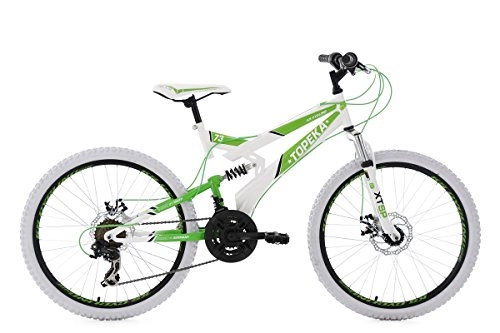 Road Bike : Children's Mountain Bike 24" Topeka White-Green 21 Gears KS Cycling