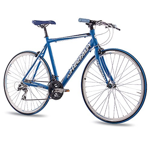 Road Bike : CHRISSON '28ROAD FITNESS BIKE ALUMINIUM Matte Blue 2015bicycle AIRWICK with 24g Acera 56cm71.1cm (28Inches)