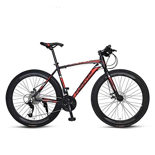 Road Bike : City Bike 27-Speed Fold Bicycle With Mechanical Disc Brake For Unisex Adult, red