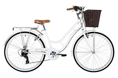 Road Bike : Classic Heritage Ladies 26" Wheel 7 Speed 16"£ Frame Traditional Bike Bicycle White