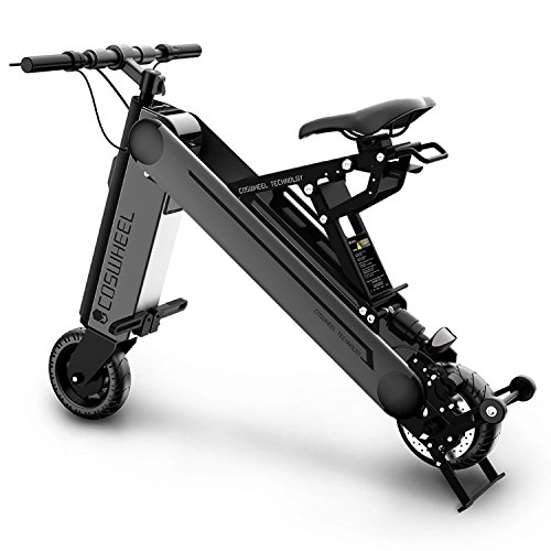 Road Bike : Coswheel A-One X Mini 350W Electric Bicycle Fashionable Smart 1 Second Folding Electric Bicycle Foldable and Portable Wheels 8 / 10 Inches 36 V 10AH Connect your Phone via Bluetooth (A-one X)