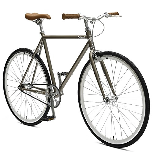 Road Bike : Critical Cycles Unisex Harper Fixed Gear Urban Commuter Single Speed Bike, Birch, 49 cm