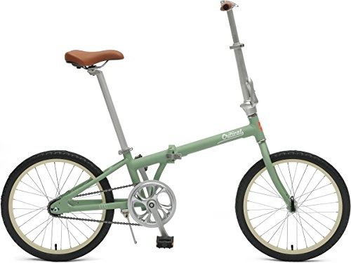 Road Bike : Critical Cycles Unisex's Judd Single-Speed Folding Bike with Coaster Brake, Matte Sage Green, One Size