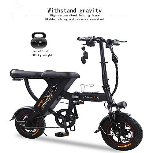 Road Bike : CSJD Electric bicycle, folding bicycle portable bicycle, mini bicycle, with LCD speed display