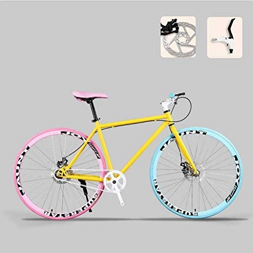 Road Bike : CSS Road Bicycle, 26 inch Bikes, Double Disc Brake, High Carbon Steel Frame, Road Bicycle Racing, Men's and Women Adult 6-24