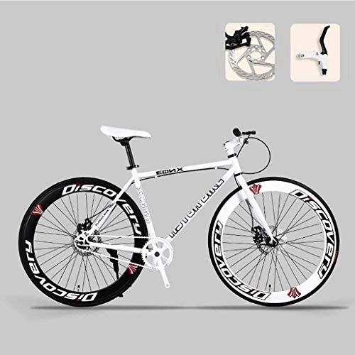 Road Bike : CSS Road Bicycle, 26 inch Bikes, Double Disc Brake, High Carbon Steel Frame, Road Bicycle Racing, Men's and Women Adult Multicolor 6-6, B