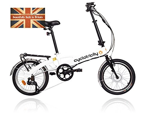 Road Bike : Cyclotricity Wallet Folding Electric Bike 12in Extra Warranty