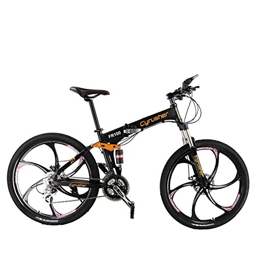 Road Bike : Cyex FR100 folding mountain bike full suspension 24 speed kimono transmission with aluminum frame disc brakes and suspension fork men