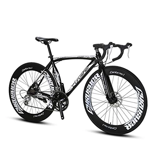 Road Bike : Cyrusher XC700 Mans Road Bike 14 Speeds 54CM / 56CM 700C Mechanical Disc Brakes Bicycle Fork Suspension (black-56cm)