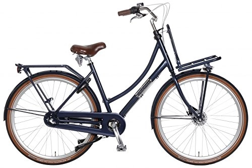 Road Bike : Daily Dutch Prestige 28 Inch 50 cm Woman 3SP Rollerbrakes Dark Blue