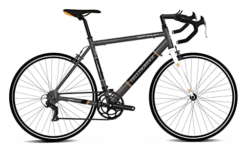 Road Bike : Dallingridge Optimum Unisex ALLOY Road Bike, 700c Wheel, 14 Speed - Gloss Grey / White