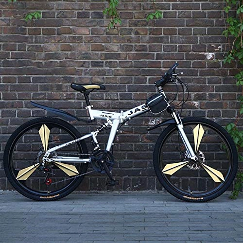 Road Bike : Dapang Foldable Portable Bicycle, 26 Inch Mountain Bike with 27-Speed Shimano Variable Speed Bicycle for Height 120-145cm, 16, 27Speed