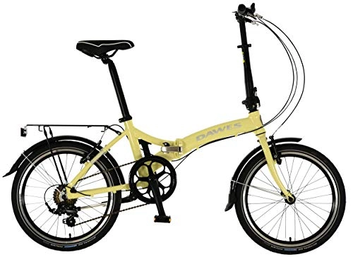 Road Bike : Dawes Kingpin 20" Wheel Alloy Folding Commuting City Foldaway Bike 7 Speed Shimano Ivory