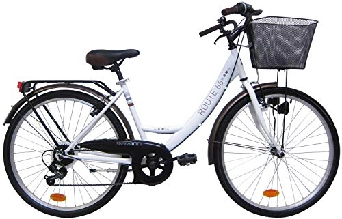 Road Bike : DENVER BIKE 15098 26" Venere 6 Speed Shimano Friction with Basket, Multi Colour