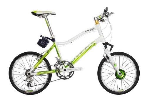 Road Bike : Dorcus Electric Bicycle1Emotion 20g 20Inch Green / White, 24V / 11, 6Ah battery