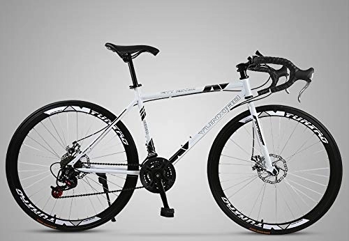 Road Bike : Dszgo 26-inch 40-knife Tower Wheel Light Speed, Mechanical Double-disc Brakes, Claw Handlebars, Adult Road Bikes, Urban Cycling Bicycles, Young Men And Women Bicycles, And Shiftable Road Racing