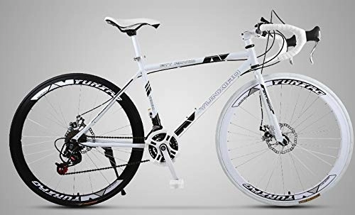 Road Bike : Dszgo Claw Handlebar 26 Inch 40 Knife Mechanical Double Disc Brakes Can Be Shifted Road Racing High Carbon Steel Frame City Cycling Bicycle Adult Road Bicycle Young Men And Women Cycling