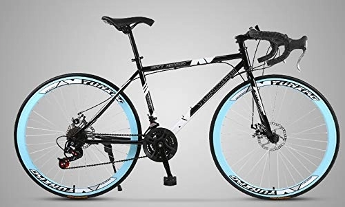 Road Bike : Dszgo Claw Handlebar 26 Inch 40 Knife Mechanical Double Disc Brakes Can Be Shifted Road Racing High Speed Tower Wheel High Carbon Steel Frame City Cycling Bicycle Adult Road Bicycle