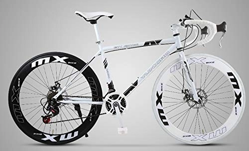Road Bike : Dszgo Claw Handlebar 26 Inch 60 Knife Broken Wind Road Bike High Speed Tower Wheel Mechanical Double Disc Brake Transmission Can Be Operated With All Thumbs High Carbon Steel Frame Bicycle
