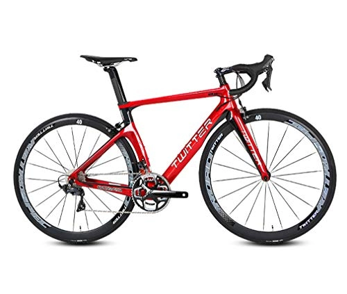 Road Bike : DUABOBAO Road Bike, Carbon Fiber Material / Race Grade, R8000-22 Speed Small Set Standard, Gray / Red, Sports Cycling Outdoor Family Road, Men's Girls Young Children, Red, 46CM