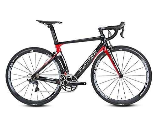 Road Bike : DUABOBAO Road Bike, R8000-22 Speed Small Set Standard, Red, Carbon Fiber Material / Race Level, Sports Cycle Outdoor Family Road, Men's Girls Young Children, A, 44CM