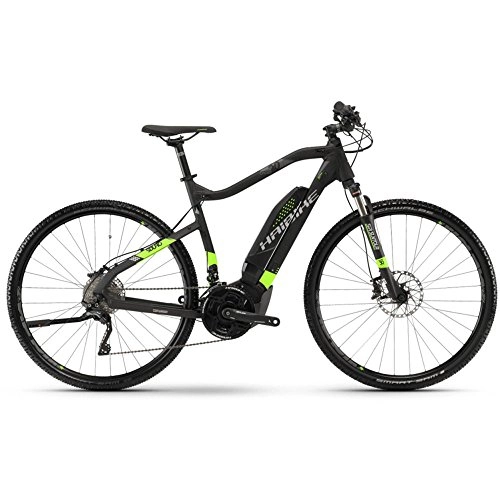 Road Bike : E-Bike Haibike Sduro Cross 6Men's 500WH 20XT 2018 / Titan M. YWC Black / Green Size L