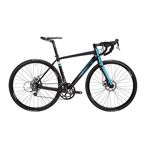 Road Bike : Eastway Rd1.0 Carbon Road Bike Disc - Black / Blue, Large