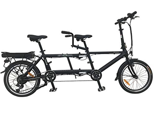 Road Bike : ECOSMO Ebike Electric Bicycle 20" Alloy Folding Tandem bike, 250W, 36V 11.6A Lithium-E20TF01BL