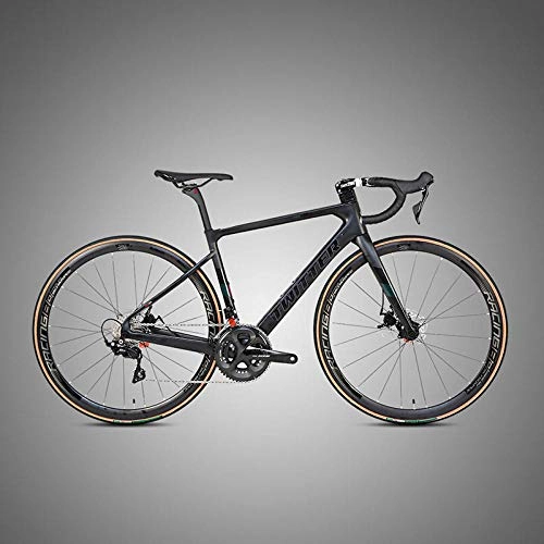 Road Bike : Edman Road bike, carbon fiber frame, R7000 22-speed, men's and women's race bike, dual disc brakes, suitable for adults-black_48cm