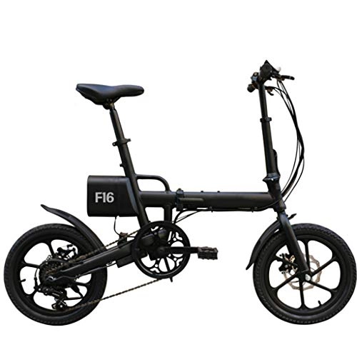 Road Bike : electric bicycle Folding electric car 16 inch variable speed folding lithium electric car adult folding