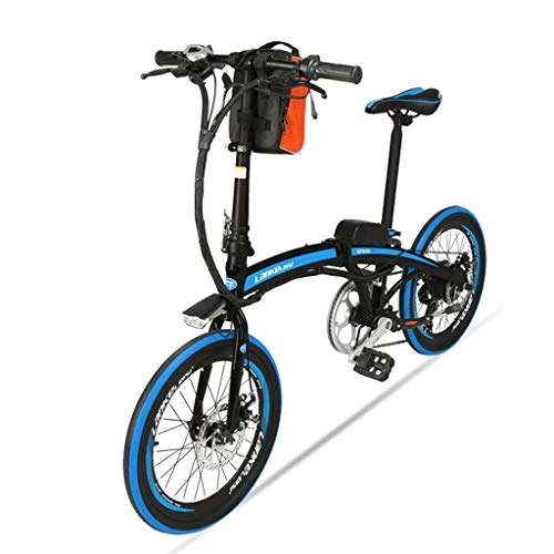 Road Bike : Electric Bikes Electric Bicycle 20 Inch 36 / 15AH Folding Lithium Electric Car Fashion Durable Adult Electric Car (Color : Blue, Size : 152 * 53 * 100cm)