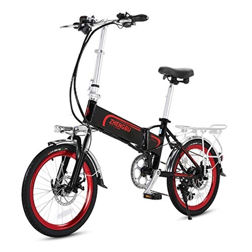 Road Bike : Electric Bikes Folding Electric Bicycle Bicycle Adult Male And Female Mini Electric Car Aluminum Alloy Battery Car, Endurance Capacity 80km (Color : Black, Size : 160 * 45 * 150cm)