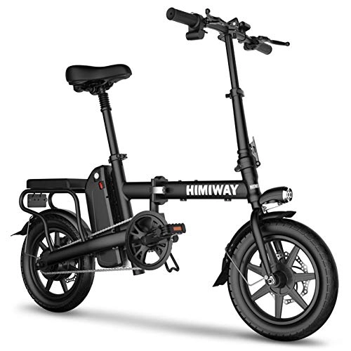 Road Bike : Electric Bikes For Adults Folding Speed Up To 20Km / H, Removable Lithium Ladies Black