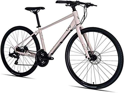 Road Bike : Eortzzpc Ms road bike, lightweight aluminum road bike 21 speed, a road bike with a mechanical disk brake is off-road or cross-country road for motocross (Color : Pink, Size : S)