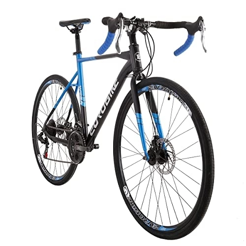 Road Bike : Eurobike Road Bike HY XC580, 700C Wheels Gravel Bike with 54 Cm Frame, 21 Speed Disc Brake Mens Road Bike, Road Bicycle For Women, 700C Adult Commuter Bicycle (Blue)