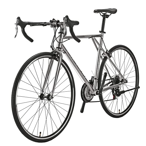 Road Bike : Eurobike Road Bikes mens, 21-Speed bike, 54CM-Frame, Multiple Color (560-silver)