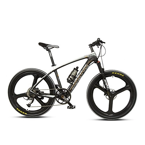 Road Bike : Extrbici S600 Electric Mountain MTB Bike 26x17 Inch Carbon Fiber Frame Fork Suspension with Lockout 250W Torque Motor 36V 6.8AH LG Lithium Battery MTB ebike 9 Speeds Shimano Shift Gears