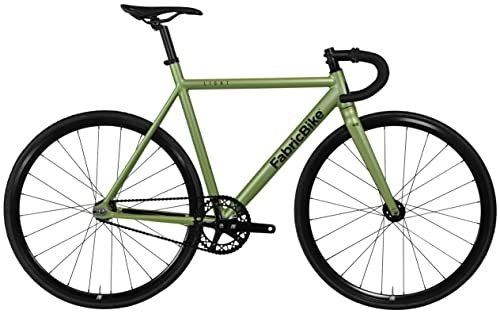 Road Bike : FabricBike Light PRO - Fixed Gear Bike, Single Speed Fixie Bicycle, Aluminium Frame and Fork, Wheels 28", 4 Colours, 3 Sizes, 8.45 kg Aprox. (Light Pro Cayman Green, M-54cm)
