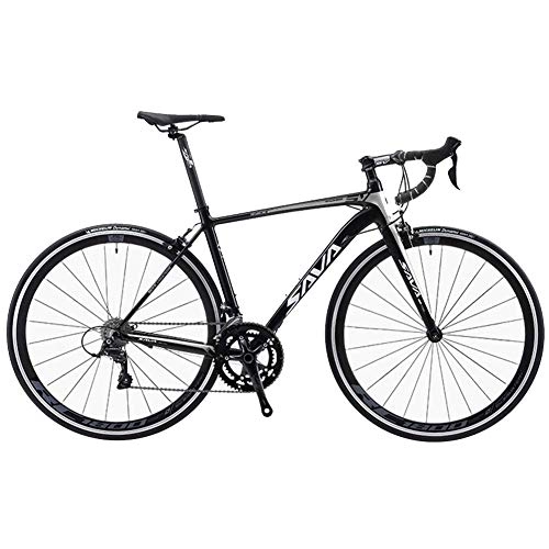 Road Bike : FANG Adult Road Bike, Ultra-Light Bicycle Aluminum Frame with Double V Brake, Carbon Fiber Fork City Utility Bike, Perfect For Road Or Dirt Trail Touring, Gray, 18 Speed