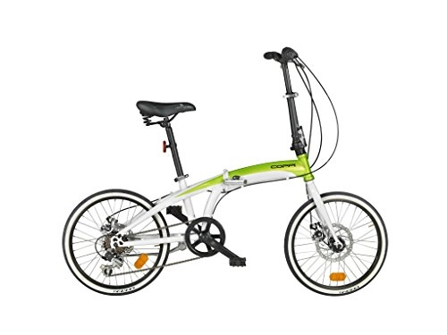 Road Bike : Fausto Coppi Bicycle Folding Car Bike Disk White / Green