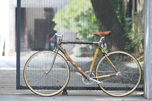Road Bike : flat-bar bamboo city bike